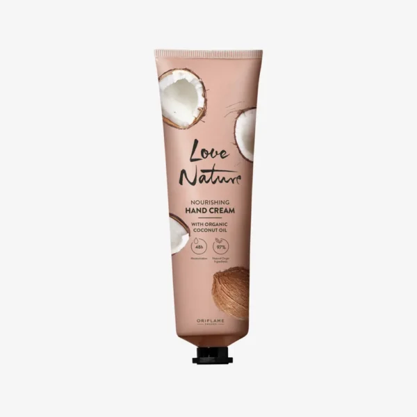 کرم مرطوب کننده دست روغن نارگیل Love Nature 150ml - Image 1